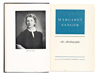 Sanger, Margaret (1879-1966) Six Titles, Including a Signed First Edition of her Autobiography.